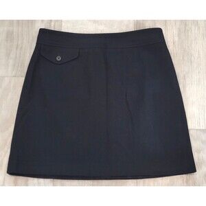 Banana Republic Size 4 Black Wool Cashmere Blend Lined Skirt Short Classic